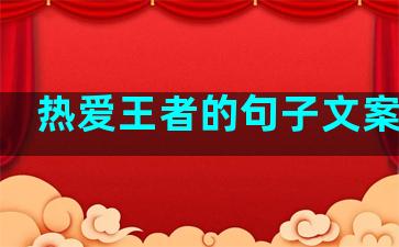 热爱王者的句子文案温柔